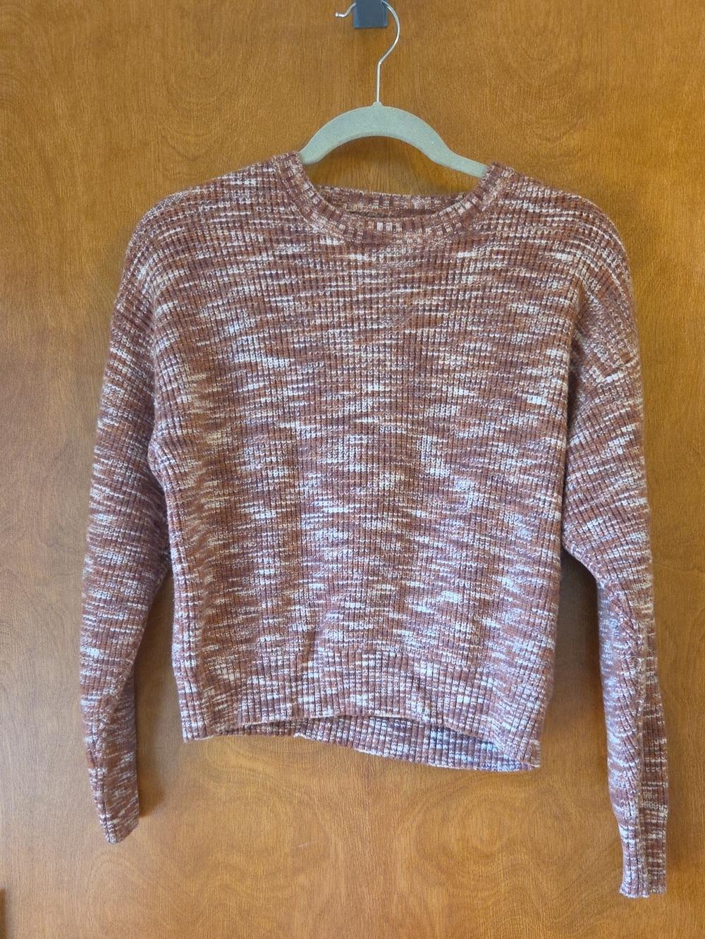 Women's Marled Rust Crewneck Sweater